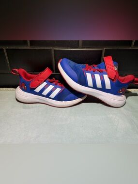adidas Kids Blue &Red Spider-ManAthletic Sneakers-Please look photos some stains